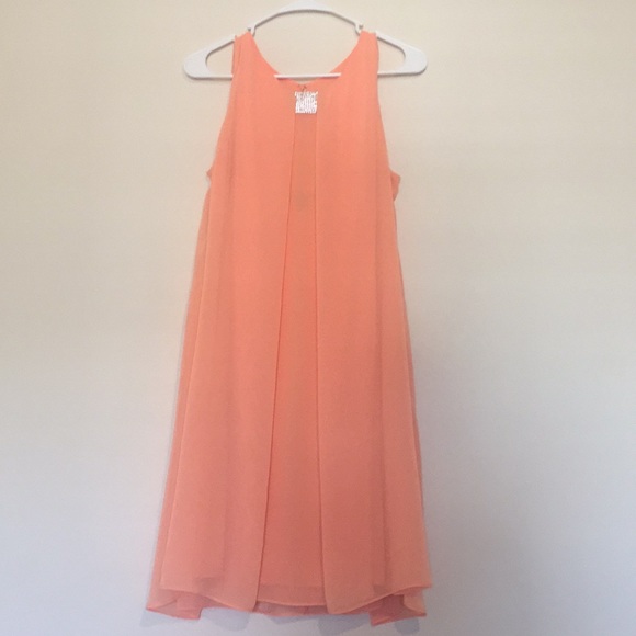 Beautiful cantaloupe chiffon dress - Picture 3 of 7